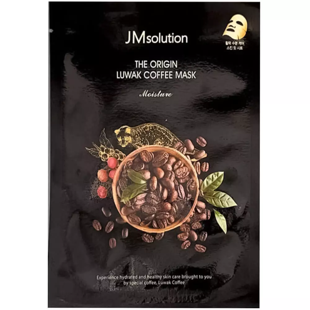 Тонизирующая тканевая маска с экстрактом кофе копи-лувак JMsolution The Origin Luwak Coffee Mask